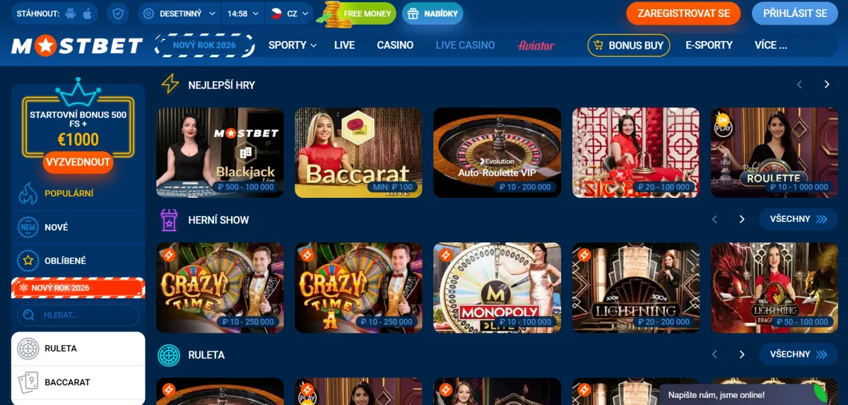 mostbet live casino online
